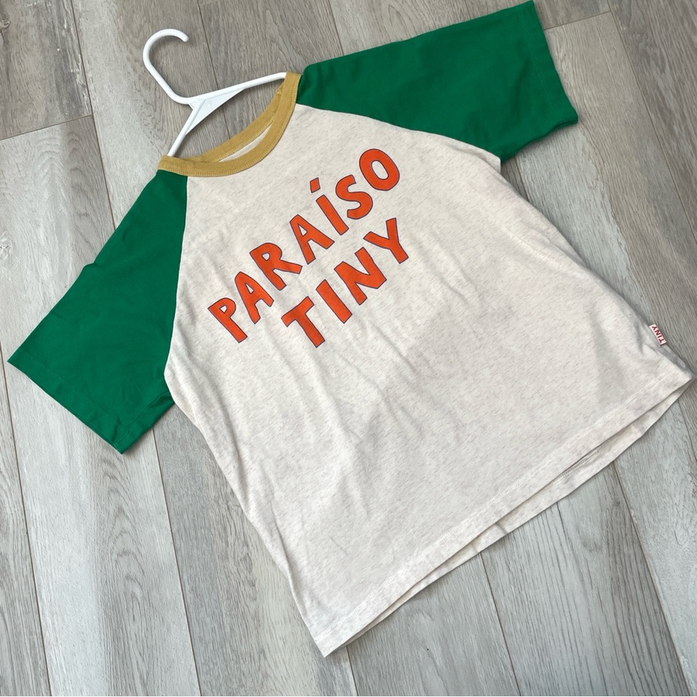 TinyCottons Crew Tshirt organic paraiso tiny boys Beige size 10Y casual bright